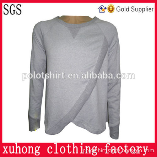 Lady's long sleeve plain solid color sweatshirts